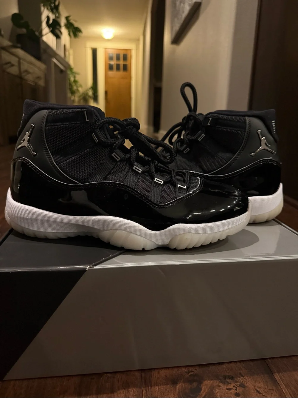 Jordan Kids Black and White High-Top Sneakers
